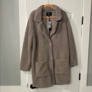 Ashley By 26 International Cozy Gray Teddy Jacket
